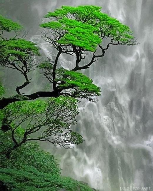trees waterfall NEW Painting By Numbers Kits