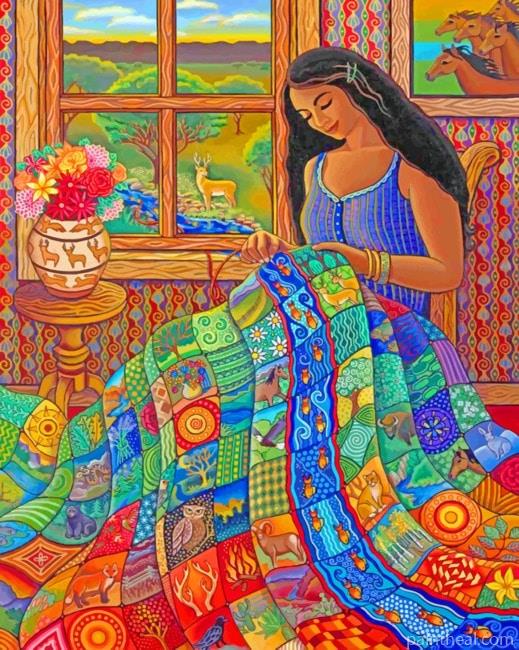 Latino Woman Painting By Numbers Kits