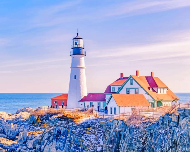 Portland Head Light Painting By Numbers Kits