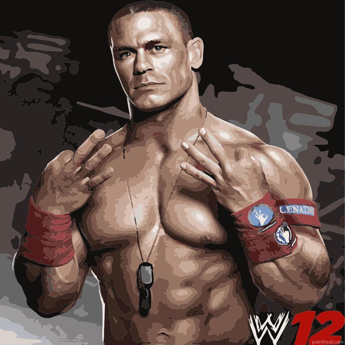 John Cena Sports Painting By Numbers Kits