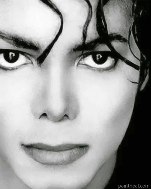 Michael Jackson Black and White Painting By Numbers Kits