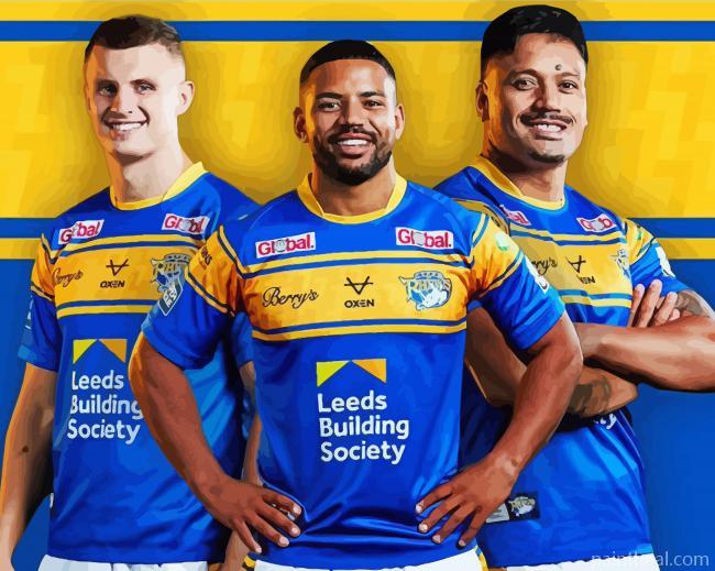 Leeds Rhinos Rugby Leagues Players Painting By Numbers Kits