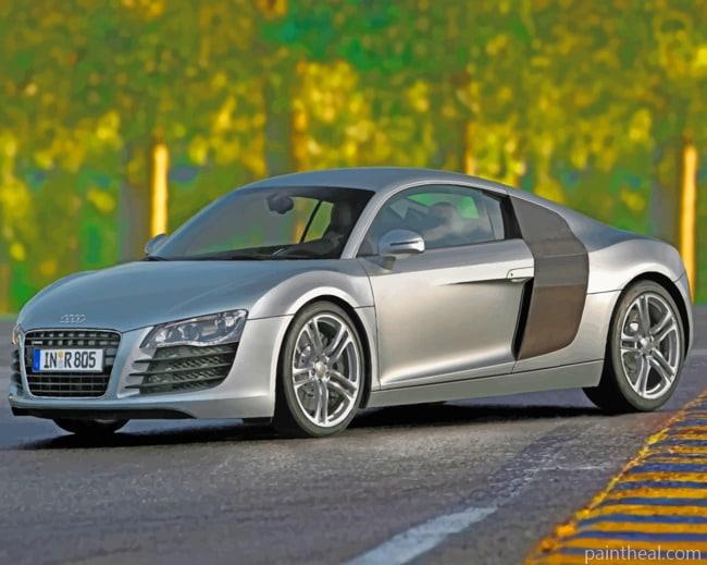 Grey Audi R8 Painting By Numbers Kits