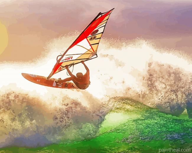 Wind Surfer Painting By Numbers Kits