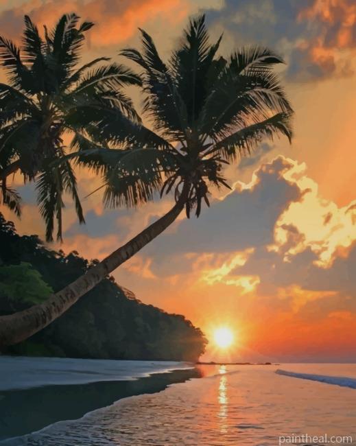 Island Sunset Painting By Numbers Kits