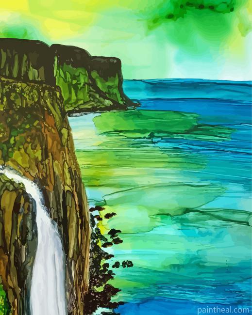Aesthetic Kilt Rock Painting By Numbers Kits
