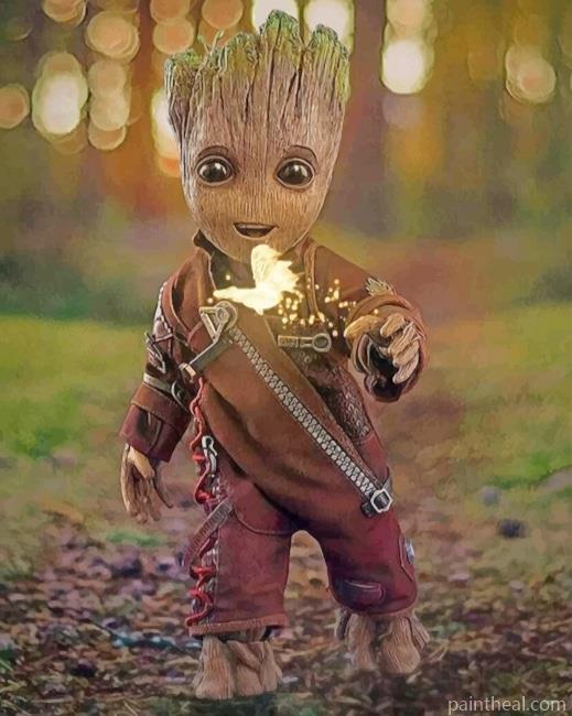 Groot Fire Butterfly Painting By Numbers Kits