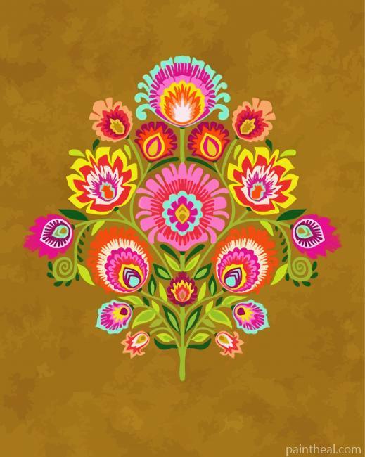 Aesthetic Flowers Illustration Painting By Numbers Kits