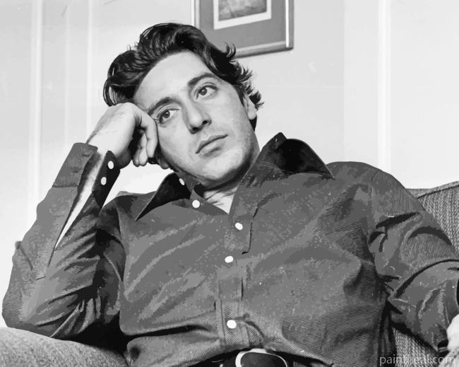 Al Pacino Black And White Painting By Numbers Kits