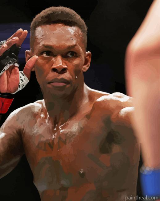 Aesthetic Israel Adesanya MMA Fighter Painting By Numbers Kits