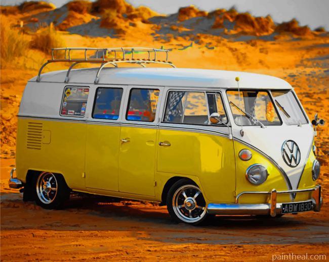 Yellow VW Bus NEW Painting By Numbers Kits