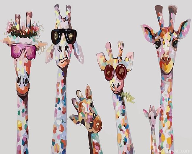 Stylish Giraffes NEW Painting By Numbers Kits