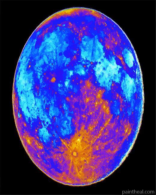 Psychedelic Moon Painting By Numbers Kits