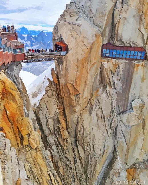 Aiguille Du Midi Chamonix Painting By Numbers Kits