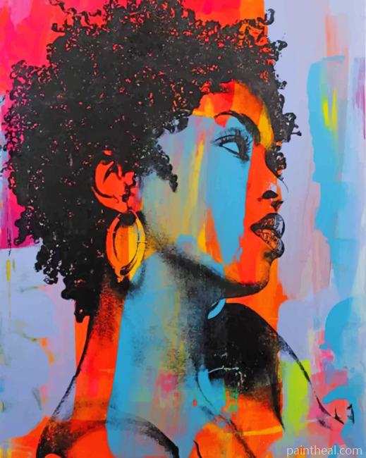 Colorful Woman Art Painting By Numbers Kits