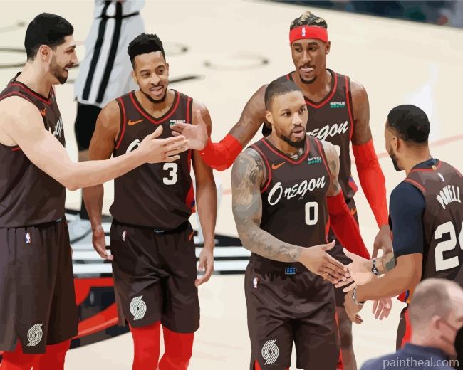 Portland Trail Blazers Painting By Numbers Kits