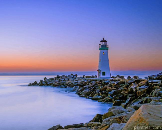 Point Loma Lighthouse Painting By Numbers Kits