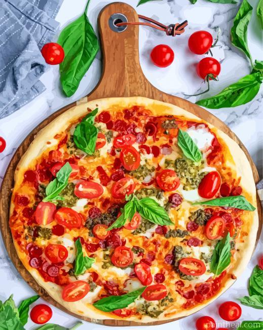 Italian Pizza Painting By Numbers Kits