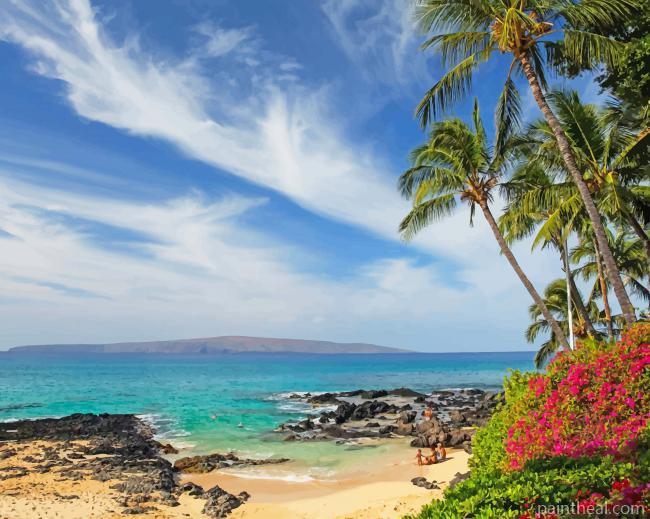 Magic Sands Beach Park Hawaii Painting By Numbers Kits
