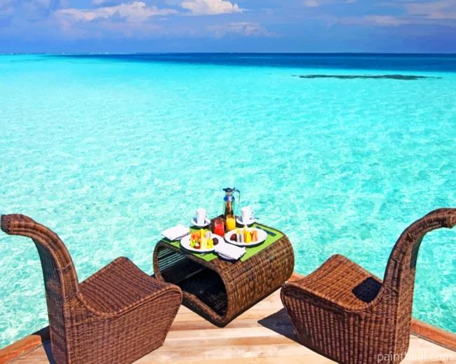 Maldives Beach Painting By Numbers Kits