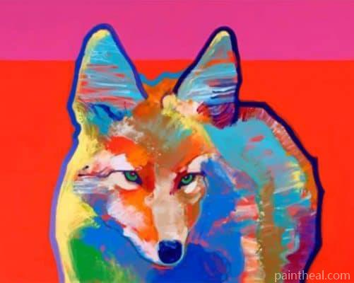 Colorful Coyote Painting By Numbers Kits