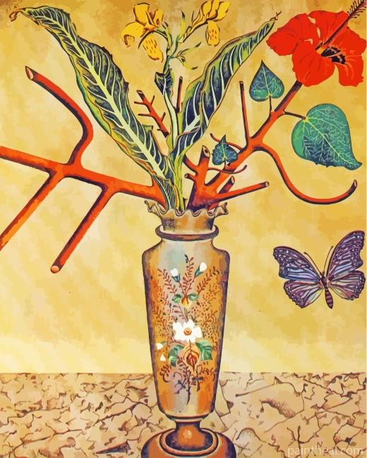 Flowers And Butterfly Joan Miro Painting By Numbers Kits