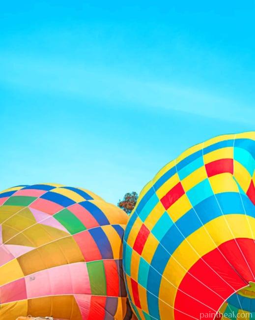 Colorful Hot Hair Balloons Painting By Numbers Kits