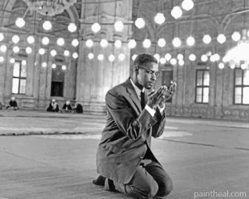Malcolm X Praying Painting By Numbers Kits