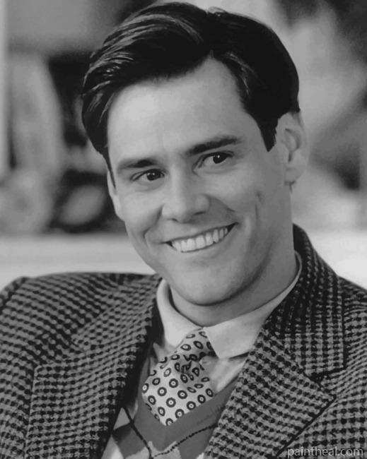 Jim Carrey Black And White Painting By Numbers Kits