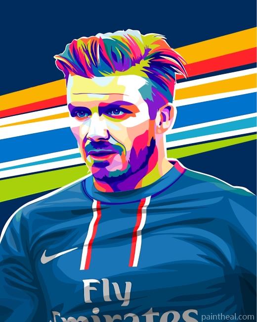 David Beckham Pop Art Painting By Numbers Kits