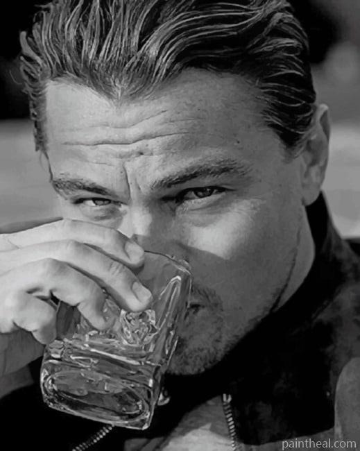 Leo Dicaprio Black And White Painting By Numbers Kits