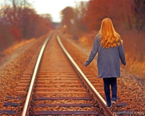 Girl In Railway Painting By Numbers Kits