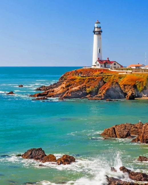 California Pigeon Point Lighthouse Painting By Numbers Kits