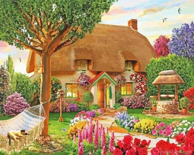 Garden House Painting By Numbers Kits
