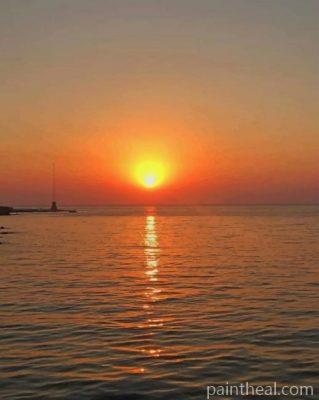 Sunset Sea View Of Lebanon Painting By Numbers Kits