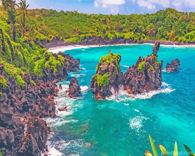 Hawaii Maui Island Painting By Numbers Kits
