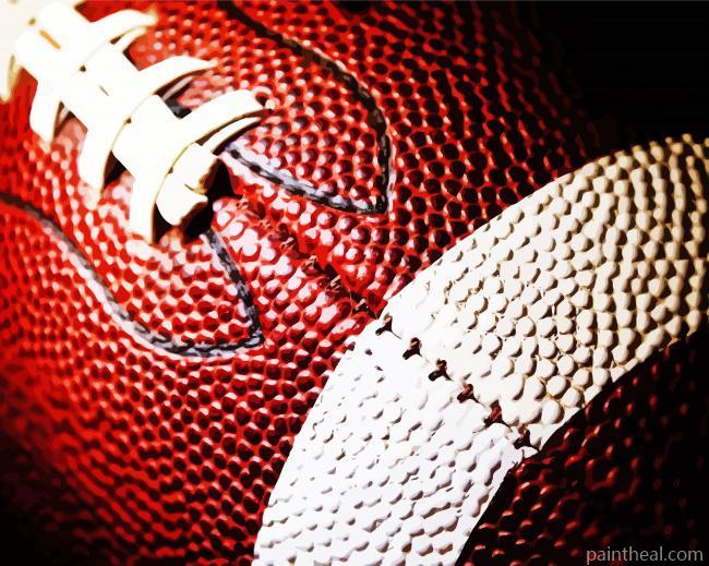 Close Up Rugby Ball Painting By Numbers Kits