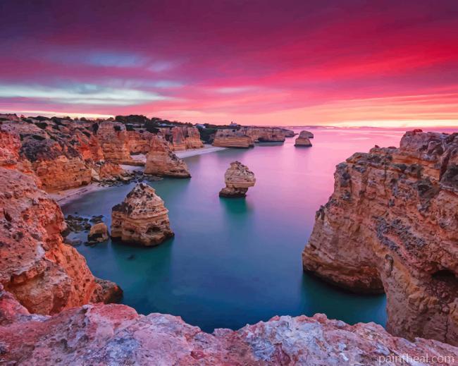 Marinha Beach Sunset Painting By Numbers Kits