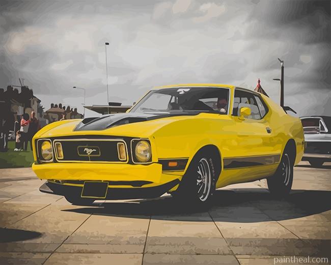 Yellow Mustang NEW Painting By Numbers Kits