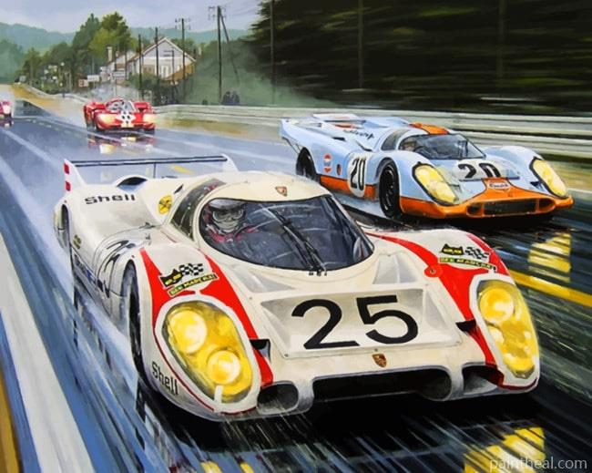 Porsche 917 Racing Painting By Numbers Kits