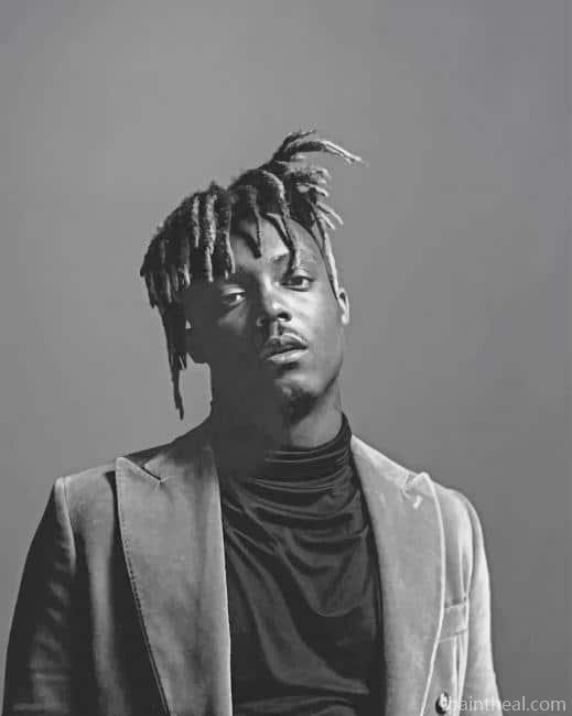 Juice Wrld Black And White Painting By Numbers Kits