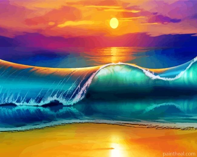 Sunset Waves Painting By Numbers Kits