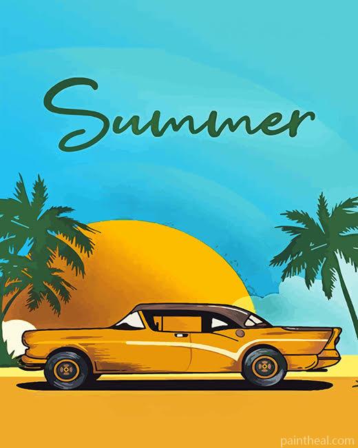 Summer Car Painting By Numbers Kits