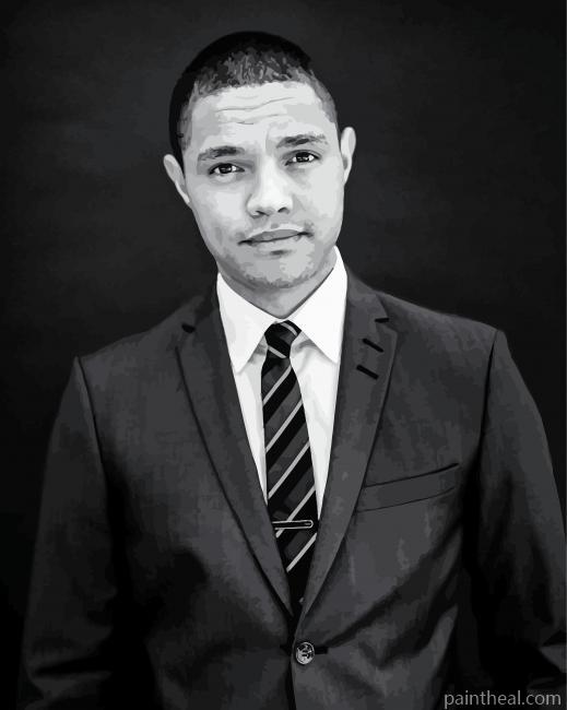 Black And White Trevor Noah Painting By Numbers Kits
