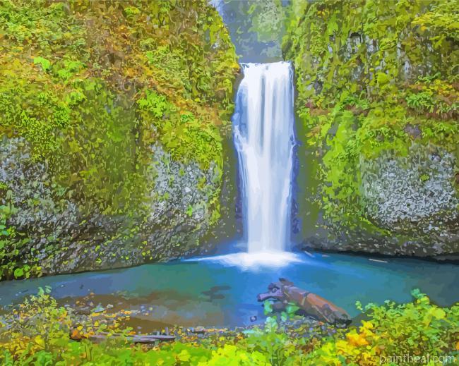 Multnomah Waterfall Painting By Numbers Kits