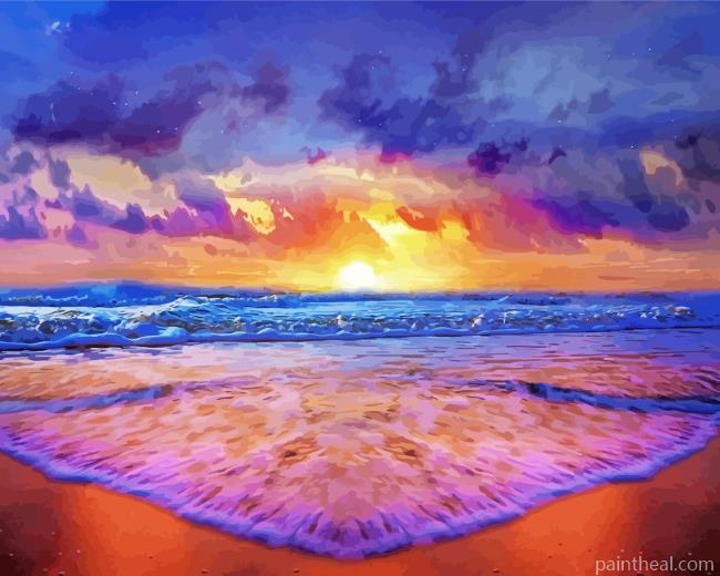 Sunset Seascape Painting By Numbers Kits