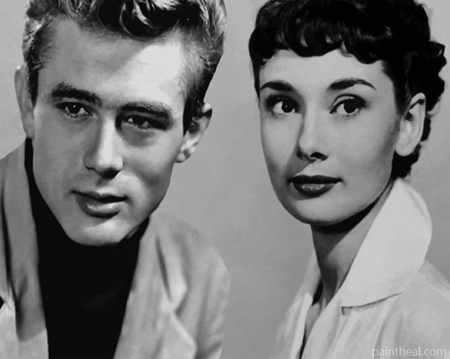 James Dean And Audrey Hepburn Painting By Numbers Kits