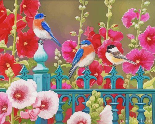 Birds And Flowers Painting By Numbers Kits