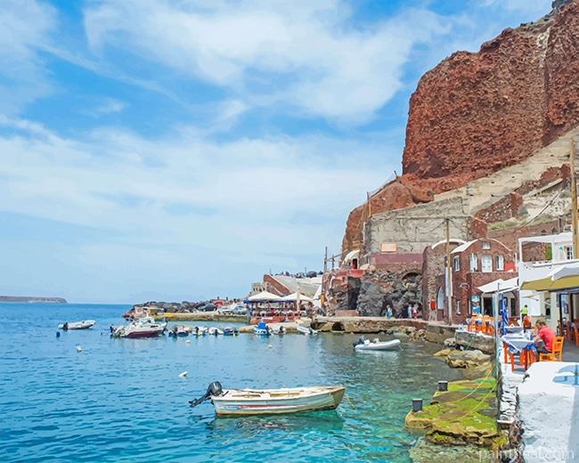 Santorini Greece Beach NEW Painting By Numbers Kits
