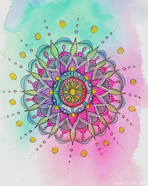 Watercolor Mandala Art NEW Painting By Numbers Kits